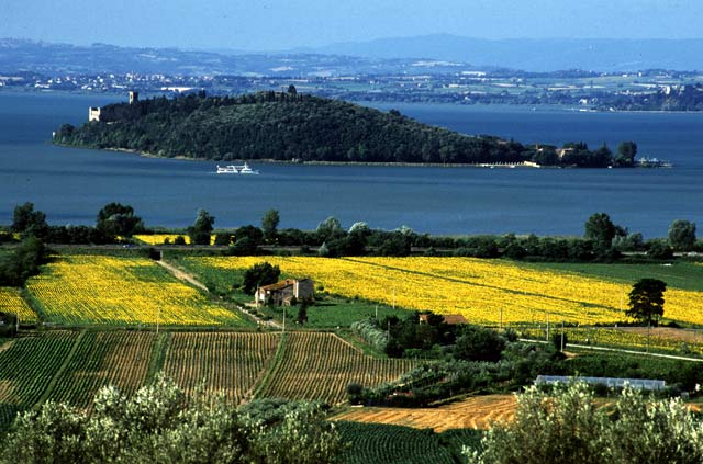 Lago Trasimeno, Trasimeno-See mit Insel